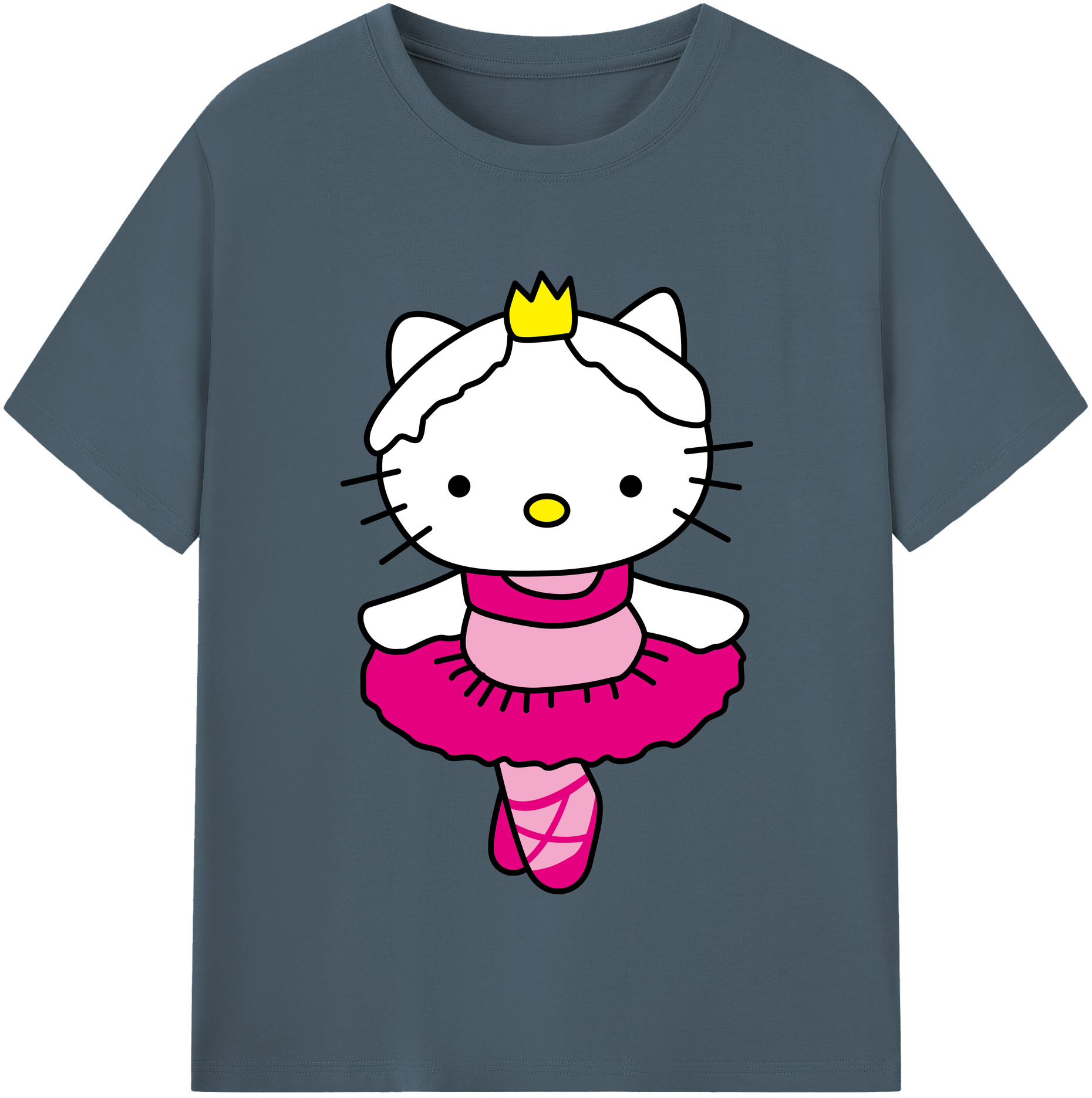 （画像用） Hello Kitty ハローキティ 綿100％半袖Tシャツ（フロントプリント）
